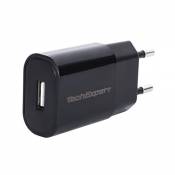 Chargeur Secteur vers USB Compatible liseuses iPhones iPods Smartphone 5V 1A Noir