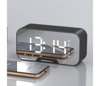 Enceinte bluetooth EARISE G10 - Affichage de la température de l'horloge LED avec miroir
