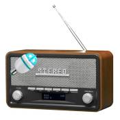 denver electronics dab-18 radio portable 2x2w - personnel analogique et numérique wood - radios portables, dab+,fm