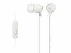 Sony mdr-ex15apw ecouteurs intra-auriculaires avec microphone – blanc MDREX15APWCE7