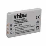 vhbw Li-ION Batterie 1300mAh (3.7V) pour télécommande Remote Control Logitech Harmony 1000 Remote, 1100 Remote, 1100i Remote, 915 Remote