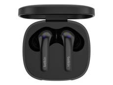 Belkin SoundForm Motion - Écouteurs sans fil avec micro - intra-auriculaire - Bluetooth - Suppresseur de bruit actif - isolation acoustique - noir