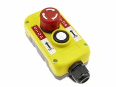 Bematik - boîte de commande avec 1 bouton poussoir momentané et arrêt d'urgence par série lay5