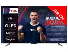 TCL TV QLED 4K 189 cm 75QLED770 Google TV