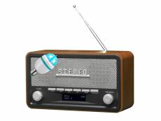 Denver electronics dab-18 radio portable 2x2w - personnel analogique et numérique wood - radios portables, dab+,fm