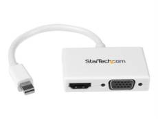 StarTech.com Adaptateur audio / vidéo de voyage - Convertisseur 2-en-1 Mini DisplayPort vers HDMI ou VGA - 1920x1200 / 1080p - Convertisseur vidéo - D