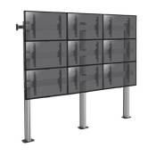 supports pro modular sol KIMEX 031-2900K3 Support sur pieds mur d'images 9 écrans TV 45''-50'' - A visser