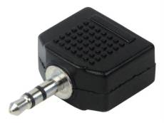 Schwaiger - Diviseur pour casques - mini-phone stereo 3.5 mm femelle pour mini-phone stereo 3.5 mm mâle - noir
