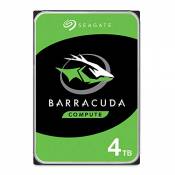 Seagate BarraCuda, 4 To, Disque dur interne HDD – 3,5" SATA 6 Gbit/s 5 400 tr/min, 256 Mo de mémoire cache, pour PC de bureau, Ouverture facile (ST400