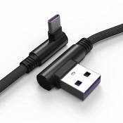 TECHGEAR Câble USB C, 30cm Type C à Angle Droit 90°