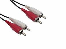 Linéaire A124B Câble audio double RCA Mâle / Mâle pour amplificateur home-cinéma, chaîne Hi-Fi, barre de son etc. 1m20