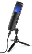 Power Dynamics PCM120 - Microphone Streaming avec Trépied - Noir
