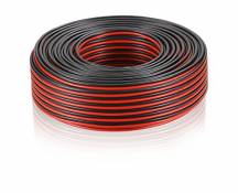 MANAX® Câble d'enceinte CCA 2 x 1,5 mm² Rouge/noir 25 m