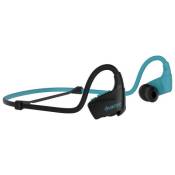 Divacore RedSkull - Écouteurs avec micro - intra-auriculaire - montage derrière le cou - Bluetooth - sans fil - Suppresseur de bruit actif - bleu