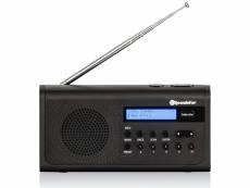Radio numérique portable dab-dab+-fm, alimentée par le secteur - la batterie, roadstar, tra-300d+bk, , noir