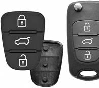 Lot de 2 clés de voiture sans fil avec 3 boutons compatibles avec Hyundai / Kia