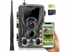 Caméra de chasse 4g et 4k compatible android ios infrarouge waterproof 30 mp + sd 32go yonis