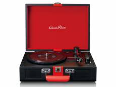 Platine vinyle bluetooth® avec haut-parleurs intégrés classic phono rouge-noir TT-110BKRD
