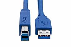 KnnX 28097 | Câble USB 3.0 | A mâle vers B Male | Longueur: 2 mètres | Connexion Ultra Rapide pour disques durs externes HDD, Hubs, boîtier de Stockag