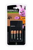 Duracell Chargeur de Piles CEF14 4 Heures, Avec Piles Rechargeables incluses, AA + AAA
