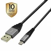 Tiger Cable Ultra Resistant 3A USB/Type C 1.2M Gris