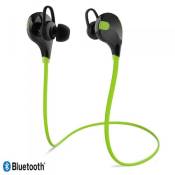 Écouteurs Bluetooth Tour de cou Vert Sport pour Smartphones