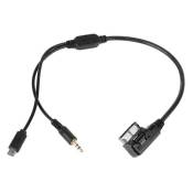 Câble audio 3.5mm Câble de charge AUX 12 cm / 4.7'' pour l'interface Benz AMI MMI Classe S SL CLS