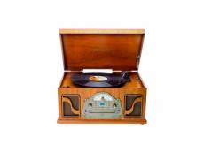 Lauson ivx22 tocadiscos clásico de madera cd radio grabación digital mp3 bluetooth vinilo