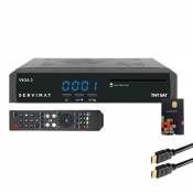 Pack SERVIMAT Récepteur TV Satellite Full HD + Carte d'accès TNTSAT V6 + Câble HDMI