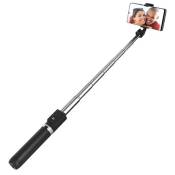 Perche Selfie Sans-fil Bluetooth avec Fonction Trépied Hauteur réglable - Noir