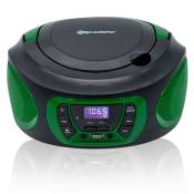 Radio CD Portable Numerique FM PLL, Lecteur CD, CD-R, CD-RW, MP3, USB, Stereo, Roadstar, CDR-365U/GR, , Vert