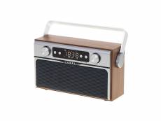 Radio portable avec bluetooth marron gris