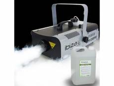 Machine à fumée ibiza light lsm1200pro programmable avec dmx - 2 télécommandes - 1200w + 5l de liquide inclus