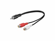 Cable rca male vers 2 rca femelle