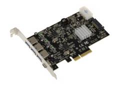 KALEA-INFORMATIQUE Carte contrôleur PCIe 4 ports USB 3.1 SuperSpeed. 3 ports A + 1 port C. DUAL CORE, AVEC BANDE PASSANTE 20G