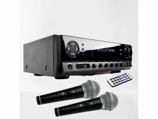 Ampli hifi stereo karaoke home-cinéma ltc auio atm6500bt 100w + 3x20w + usb bluetooth fm aux dvd + 2 micros