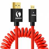 ANNNWZZD Micro HDMI to HDMI Cable 4k Spring Cable (1m