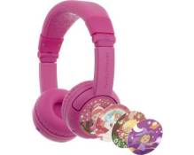 Casque supra-aural stéréo Onanoff BuddyPhones® pour enfants, pliable, Play+Rose