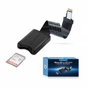 LANMU Câble d'extension de Carte Micro SD à SD pour Mini imprimante 3D Monoprice/imprimante 3D Anet A8 / SD/RS-MMC/SDHC/MMC/GPS de Voiture (0.43ft / 1