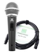 Pronomic Vocal Microphone DM-58 avec Interrupteur set avec 5m câble XLR