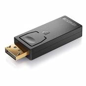 deleyCON Displayport vers HDMI Adaptateur 4K UHD 2160p - Câble Adaptateur Prise DP Prise Displayport vers Prise DVI Contacts Plaqués Or pour TV Projec