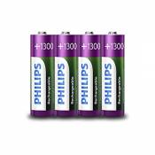 Philips R6B4A130 Batterie Rechargeable 1300mAh AA 4