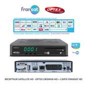 Récepteur Satellite HD - Optex ORS9939-HD – 4000 chaînes TV et Radio, Réception multi-satellites, Lecteur de carte Viaccess intégré