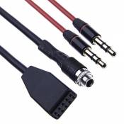 Câble Adaptateur Auxiliaire Kit de Support Stéréo de Voiture Fixation Prise AUX 3,5 mm Connecteur Femelle + Mâle Aux 3,5mm pour Voiture/Auto/Car/Cars