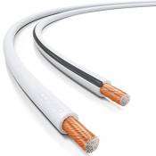 deleyCON 25m Cable pour Haut-Parleur 2x 0,75mm² Aluminium