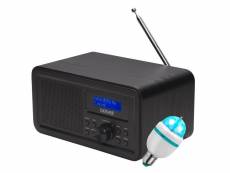 Denver dab-30black radio portable 1w rms - personnel numérique noir, dab + radio numérique, fonctionne sur 230v ou piles