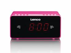 Lenco cr-510pk - radio-réveil fm stéréo avec écran