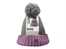 SBS Wintercap - Écouteurs avec micro - bonnet - filaire - jack 3,5mm - gris, violet