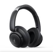 Soundcore Life Tune - Écouteurs avec micro - circum-aural - Bluetooth - sans fil, filaire - NFC* - Suppresseur de bruit actif - jack 3,5mm - gris fonc