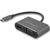 StarTech USB C to VGA and HDMI Adapter - Aluminum